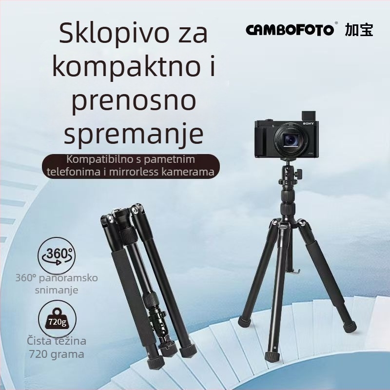 Stativ s kugličnom glavom, 5 dijelova, aluminijska legura, pločica brzog otpuštanja, nosivost do 2 kg