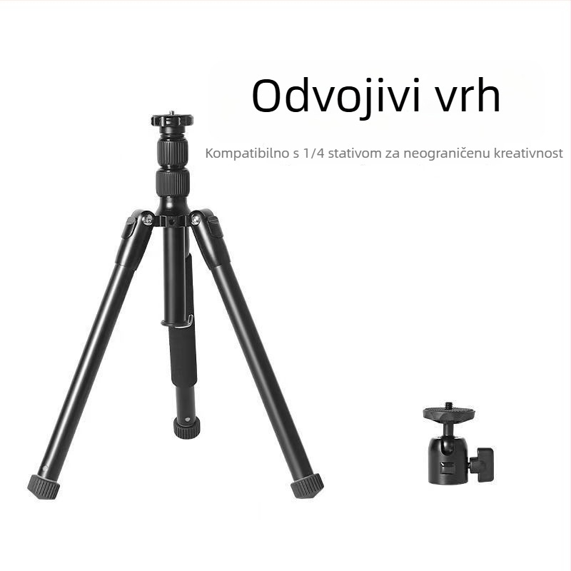 Stativ s kugličnom glavom, 5 dijelova, aluminijska legura, pločica brzog otpuštanja, nosivost do 2 kg