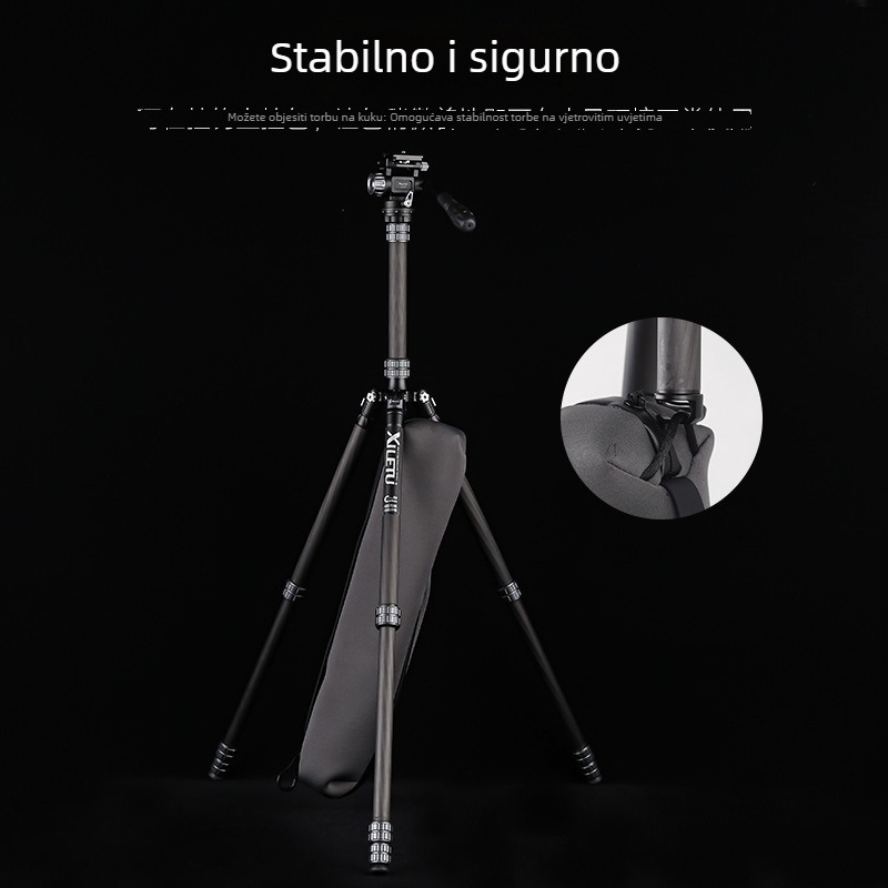 Karbonski foto-tripod s hidraulnom gimbal glavom, 4 sekcije, ploča za brzo otpuštanje
