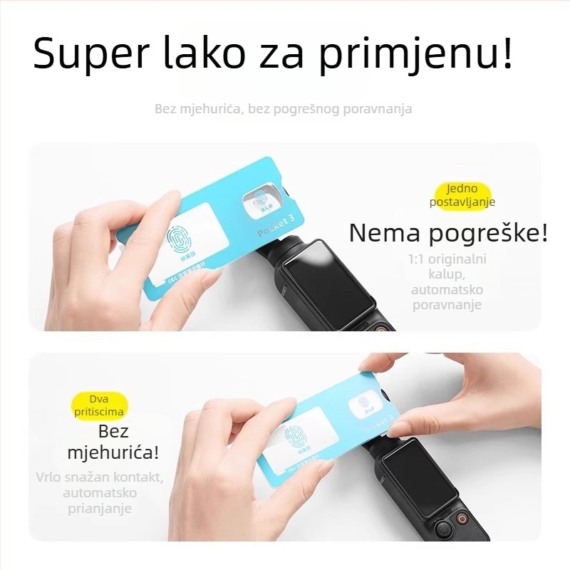 DJI Pocket 3 zaštitnik zaslona – kaljeno staklo, HD prednja membrana, Magic kale