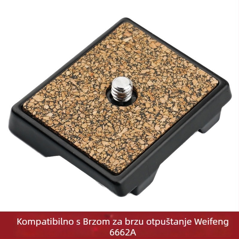 Ploča za brzo otpuštanje, aluminijska legura, 1/4-inčno sučelje, nosivost 6–10 kg, model 6662A