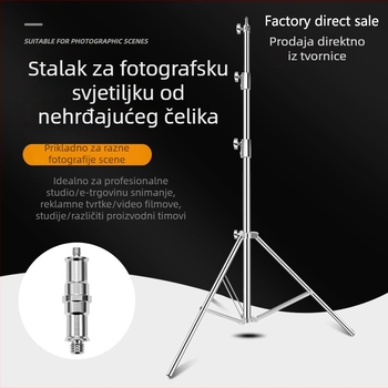 Nehrđajući čelični stativ za fotografiju s teleskopskim križnim držačem, 3-dijelni trostruki stalak, nosivost 15 kg, promjer cijevi 25–35 mm, težina 2,3 kg