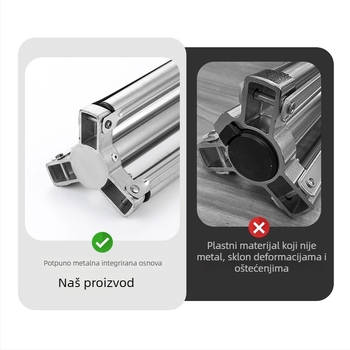 Nehrđajući čelični stativ za fotografiju s teleskopskim križnim držačem, 3-dijelni trostruki stalak, nosivost 15 kg, promjer cijevi 25–35 mm, težina 2,3 kg