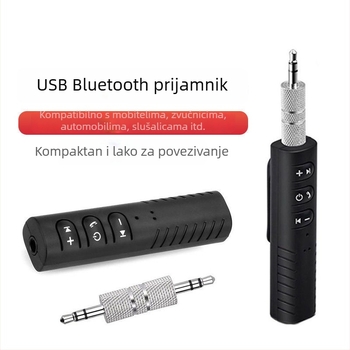 Automobilski Bluetooth hands-free prijemnik s 3,5 mm AUX, klip-dizajn, napajanje 5V, frekvencijski raspon 20 Hz–20 kHz