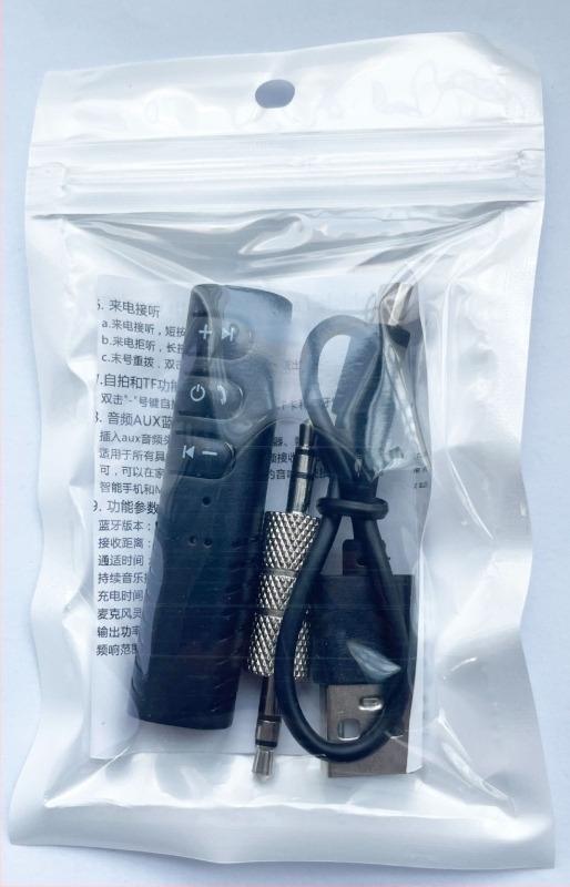 Automobilski Bluetooth hands-free prijemnik s 3,5 mm AUX, klip-dizajn, napajanje 5V, frekvencijski raspon 20 Hz–20 kHz