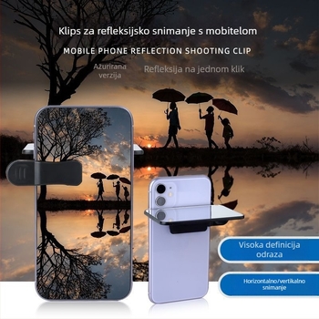 Pozadinski panel za fotografiju s ogledalom, policom i krpom protiv prašine – uključuje torbicu za pohranu