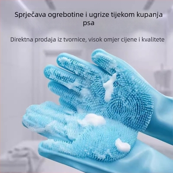 Rukavice za kupanje kućnih ljubimaca za mačke, protiv ogrebotina, protiv uboda, produžena duljina