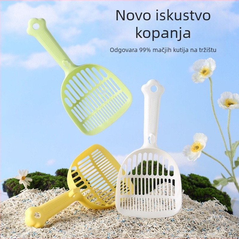 Lopatica za mačji pijesak s finim otvorima – dva u jednome za tofu mačji pijesak
