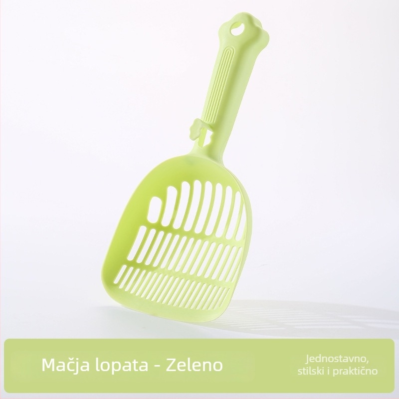 Lopatica za mačji pijesak s finim otvorima – dva u jednome za tofu mačji pijesak