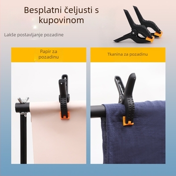 Stativ za foto pozadinu – prijenosni aluminijski, za portretno fotografiranje i prijenos uživo (aluminij; prijenosni; portretno fotografiranje i prijenos uživo)