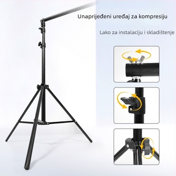 Stativ za foto pozadinu – prijenosni aluminijski, za portretno fotografiranje i prijenos uživo (aluminij; prijenosni; portretno fotografiranje i prijenos uživo)