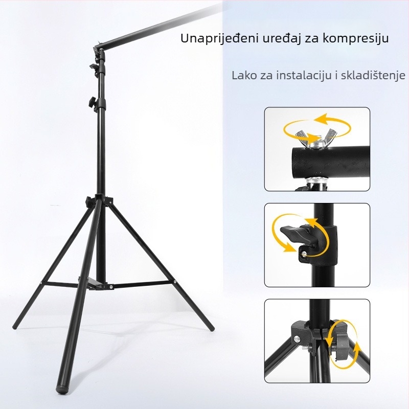 Stativ za foto pozadinu – prijenosni aluminijski, za portretno fotografiranje i prijenos uživo (aluminij; prijenosni; portretno fotografiranje i prijenos uživo)