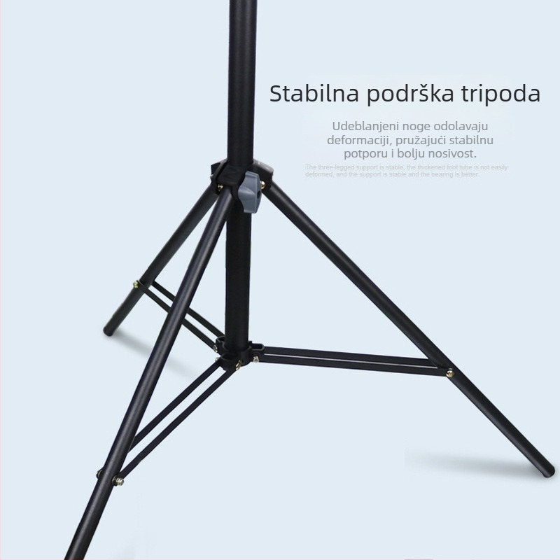 Stativ za fotografiju za telefon, metalni, nosivost 3 kg, visina 0,55–210 cm, promjer cijevi 22 mm