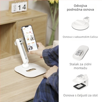 Happy stolni držač za telefon i tablet QR2 serija s brzim oslobađanjem, metal/ABS, kompatibilan s QR serijom, opći stil