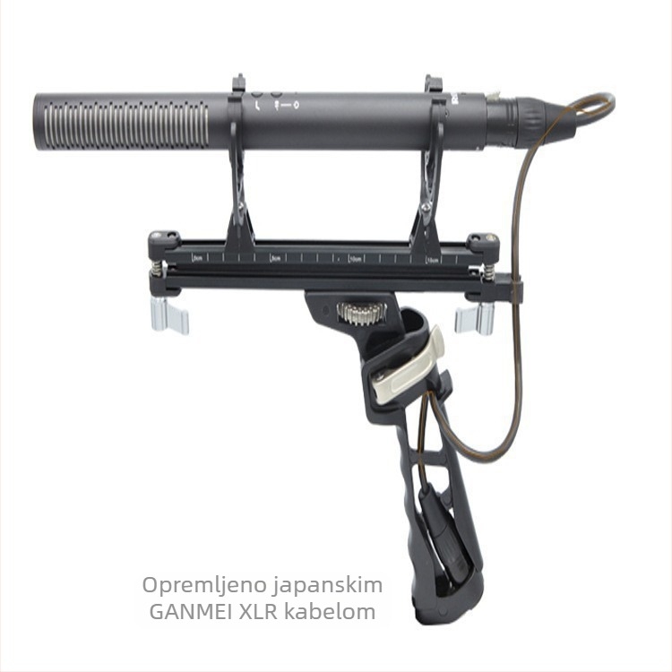 Držač za mikrofon – otporan na vjetar, apsorpcija udaraca, trodijelni set za snimanje na otvorenom, lagani dodaci, težina 650 g