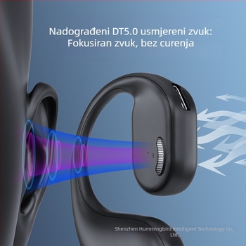 Bežične Bluetooth slušalice s redukcijom buke, dugi vijek baterije preko 8 sati, digitalni zaslon, Bluetooth 5.3, dizajn za držanje na uhu za auto i sport