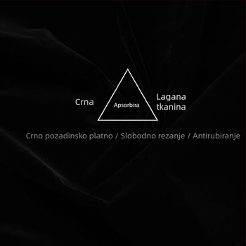 Pozadina za fotografiju - svjetlosno apsorbirajuća, flokirana pozadina, debeli; Mirror Shadow 001; za fotografiranje proizvoda; težina 0.1