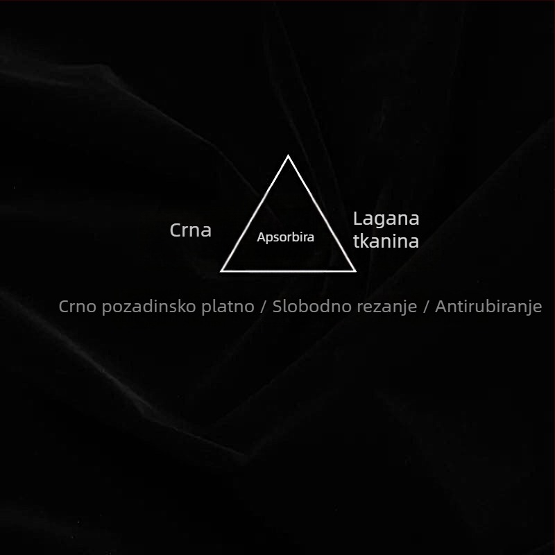 Pozadina za fotografiju - svjetlosno apsorbirajuća, flokirana pozadina, debeli; Mirror Shadow 001; za fotografiranje proizvoda; težina 0.1