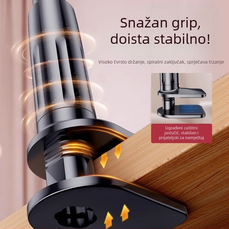 Držač za telefon i tablet s spiralnom bazom, plastični