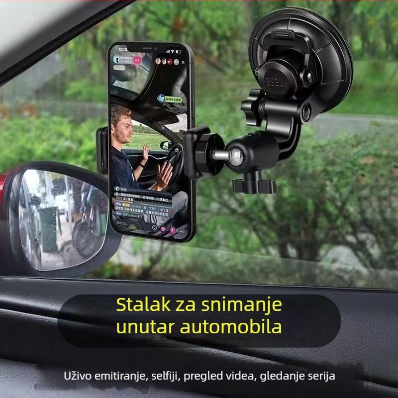 Univerzalni ABS držač za auto s vakuum čašicom za navigaciju, selfie i prijenos uživo