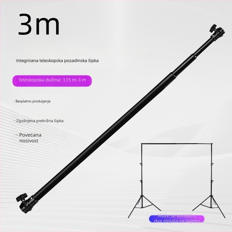 Teleskopski stalak za pozadinu fotografije – aluminijska legura, nosivost 2–5 kg, model YX-BJJ008, Kailin