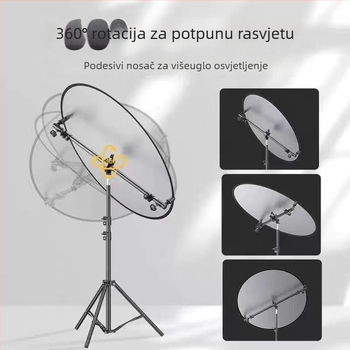 Stativ reflektora za fotografiju s aluminijskim legurama, križnim nosačem i pločom za blokiranje svjetla, za vanjsku portretnu i proizvodnu fotografiju (Brand: YIDA; Model: Reflector bracket; Materijal: aluminijska legura)