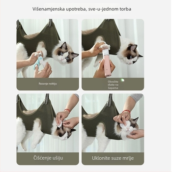 Torba za pranje mačaka, zaštita protiv ogrebotina, Višenamjenski alat za kupanje mačaka, čvrsti dizajn, 100 kom MR237