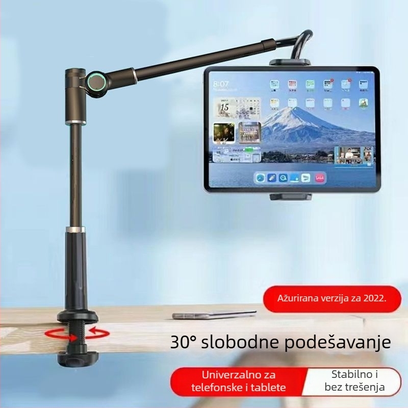 Lychee Lazy Stand — Univerzalni Cantilever nositelj za telefon i tablet, metal+ABS, okretno i sklopivo