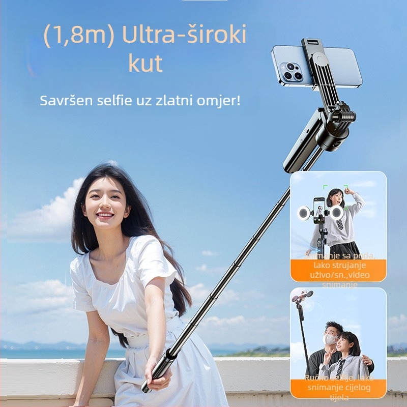 Gimbal za mobitel s 360° rotacijom, praćenje lica, daljinski upravljač, Bluetooth, aluminijska legura