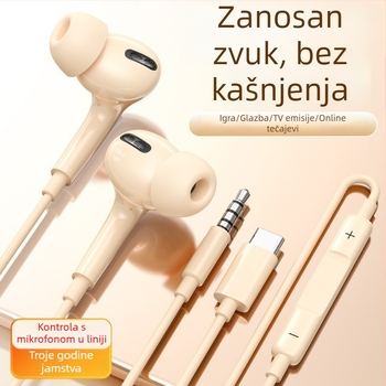 Žične In-Ear slušalice s Type-C priključkom za igrice, kompatibilne s Huawei, Oppo, Vivo i Honor