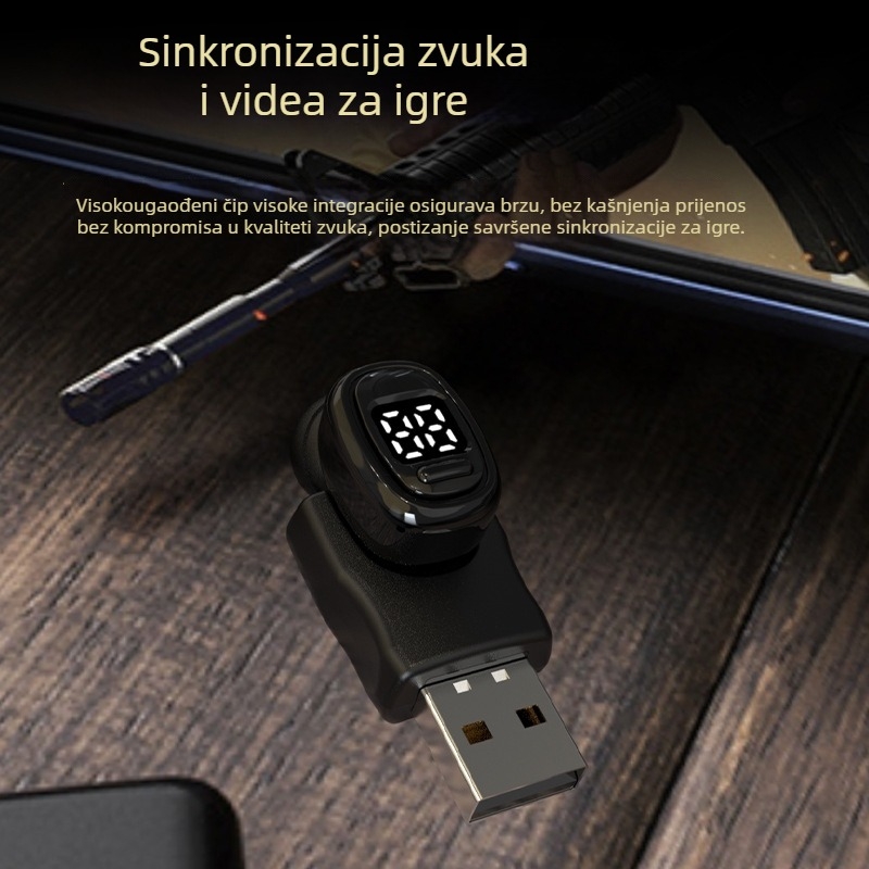 Automobilske Bluetooth slušalice, uho, Bežično punjenje, Neovisno smanjenje buka, Privatni model (IPX6, 4-8 sati trajanja baterije, Bluetooth 5.5)