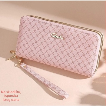 Ženski novčanik-klatch s velikim kapacitetom, PU materijal, prugasti uzorak, PU podstava, vodootporan, otporan na habanje