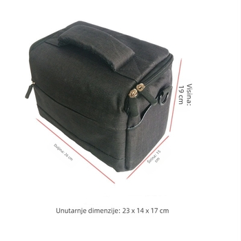 Torba za rameno DSLR i bez ogledala, vodootporna i otporna na udarce, zaštita protiv krađe, najlon konstrukcija s poliester podstavom