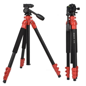 Stativ za noćno ribolovno osvjetljenje, aluminijski spoj, nosivost 6–10 kg, 3D gimbal, 4-dijelni dizajn, pločica brzog oslobađanja