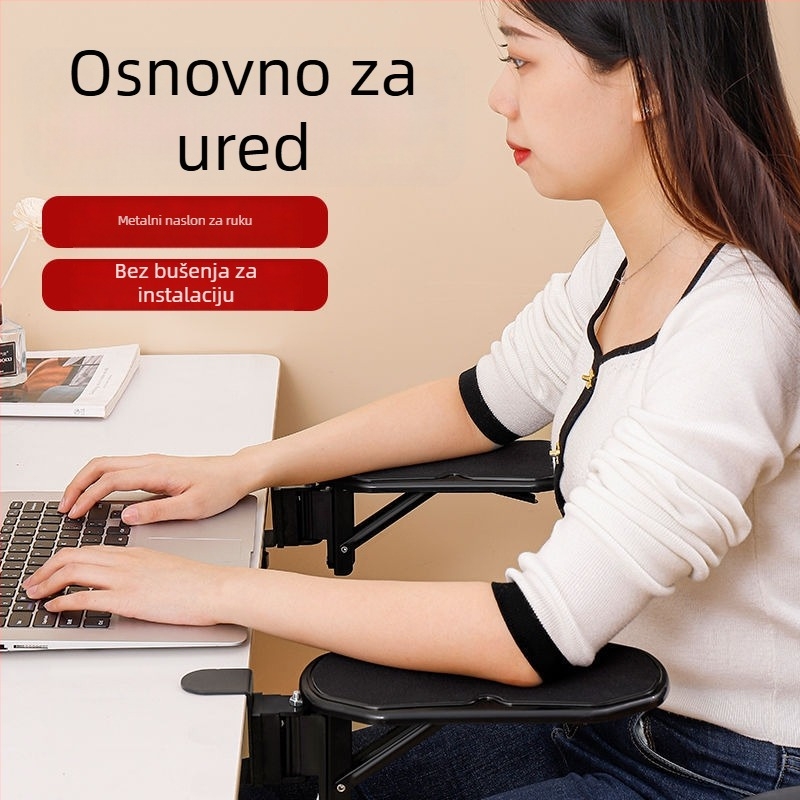Podloga za ruku računala s rotirajućom podrškom – model 9112, PVC, jednostrani stolni podložak, s podlogom za miš i kalkulator, injekcijsko oblikovanje