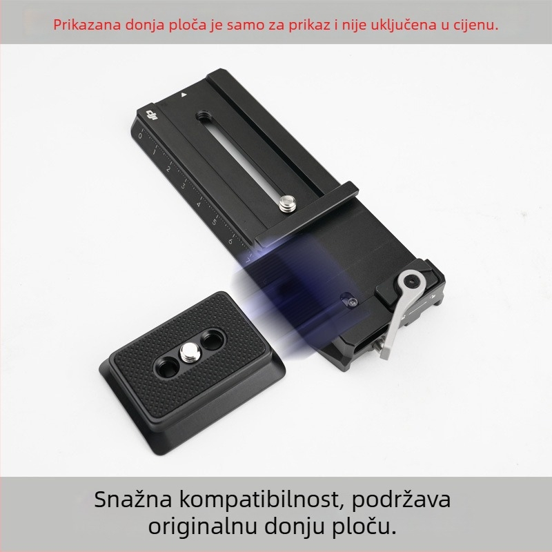 Ploča brzog otpuštanja za stabilizatore DJI RSC2/RS2/RS3 – aluminijska legura, nosivost 2–5 kg, težina 24 g