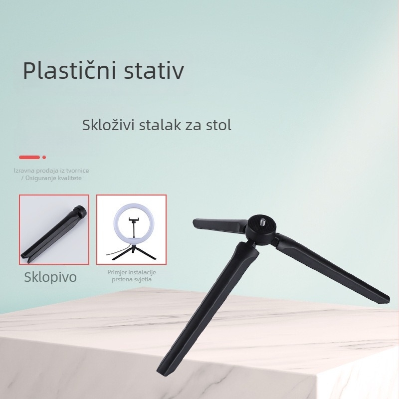 Prijenosni plastični stolni stativ – višenamjenski držač za kameru i pametni telefon, 1/4-inch navoj, 3 sekcije, nosivost 3 kg