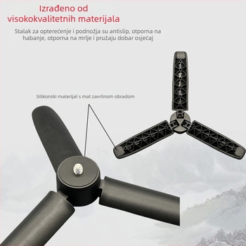 Stolni tripod za GoPro i DJI Pocket 3 s 1/4-inčnim navojem, protiv vibracija