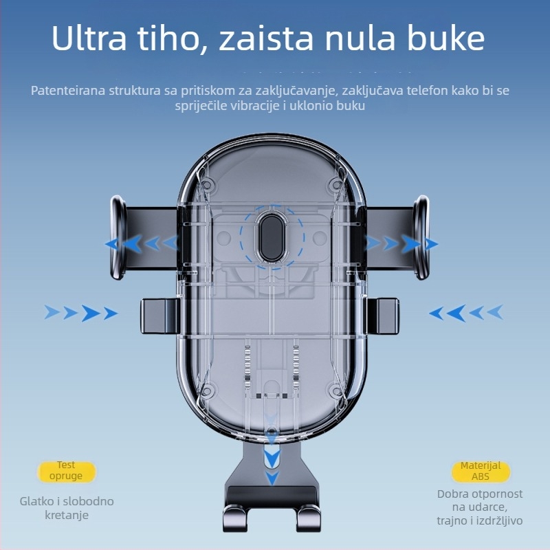 Držač za telefon za središnju konzolu automobila s usisnom čašicom, fleksibilnim crijevom i rotirajućim spojem — Double Chi; za navigaciju tijekom vožnje i hands-free pozive; prilagodljiv