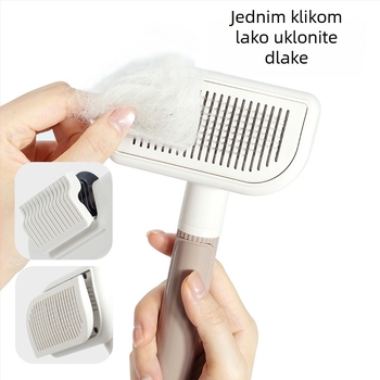 Ginflan Češalj za kućne ljubimce – igličasti češalj za uklanjanje dlake, za mačke i pse, ABS materijal