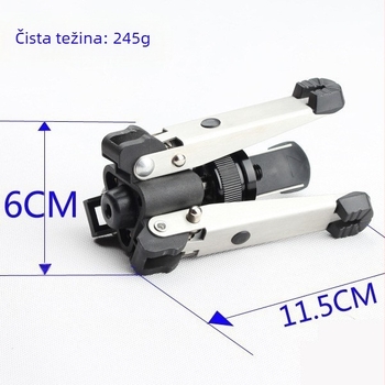 Stativ s trokrakom podrškom i kugličnom glavom, aluminijska legura, 3 dijela, nosivost 2–5 kg