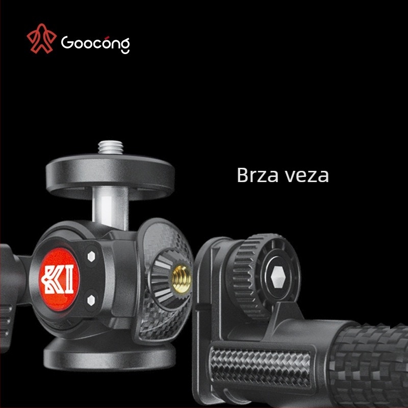 Goocong Stativ za mobitel s 1/4-inčnim navojem i kuglastom glavom, nosač rasvjetne opreme za prijenos uživo, nosivost 3 kg
