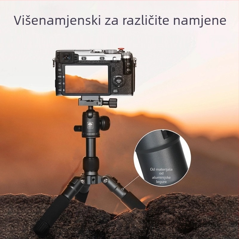 Sirui Am-TT50 DSLR stolni tripod s kugličnom glavom, aluminijska legura, ploča brzog otpuštanja, nosivost 6–10 kg, težina 1 kg