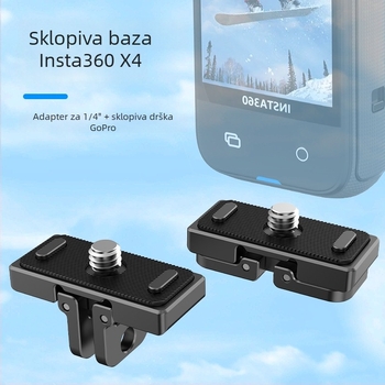 Insta360X4 Brzi oslobađajući adapter, kompatibilan s 1/4-inč stativom, aluminijska legura, model AC43