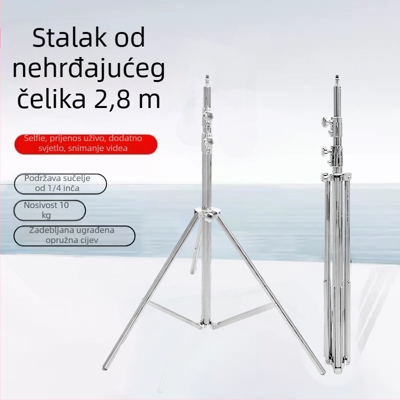 Stalak za fotografiju od nehrđajućeg čelika, 3-dijelni, nosivost 10 kg, cijev promjera 19–30 mm, težina 2,5 kg