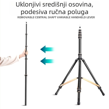 LS325 Aluminijski fotografijski nosač/tripod, nosivost 6 kg, visina 2660 mm, promjer cijevi 32 mm, 5 sekcija