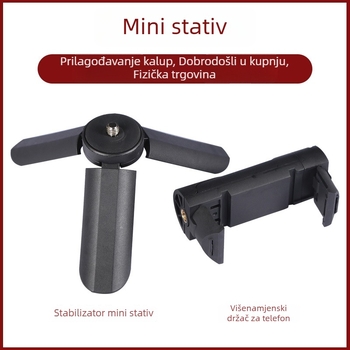 Stativ za mobitel s glavom sa tri osi; nosivost 3 kg; plastična konstrukcija; model 02.