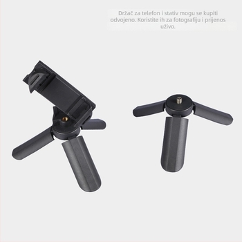 Stativ za mobitel s glavom sa tri osi; nosivost 3 kg; plastična konstrukcija; model 02.