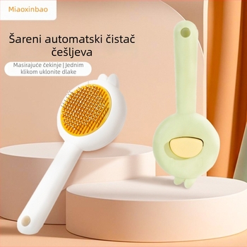 Deshedding igličasti češalj za mačke i pse – samopračni alat za njegu kućnih ljubimaca, PP + nehrđajući čelik, 200 komada po kartonu