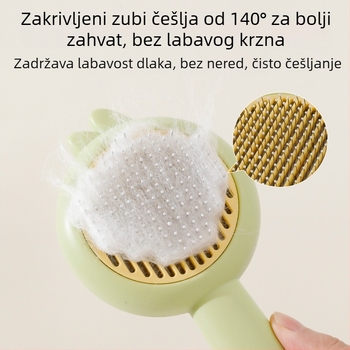 Deshedding igličasti češalj za mačke i pse – samopračni alat za njegu kućnih ljubimaca, PP + nehrđajući čelik, 200 komada po kartonu